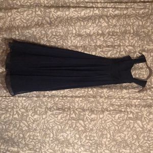 Navy long evening dress worn once